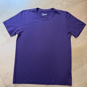 Outlier Ultrafine Merino T-Shirt - Deep Purple - Size Large - Made in USA